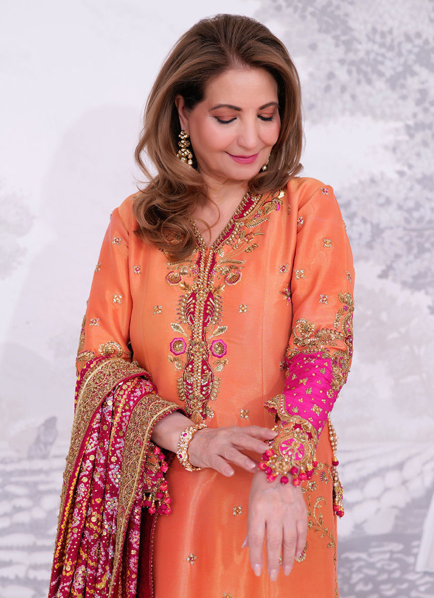 Amber Orange And Fuchsia Pink