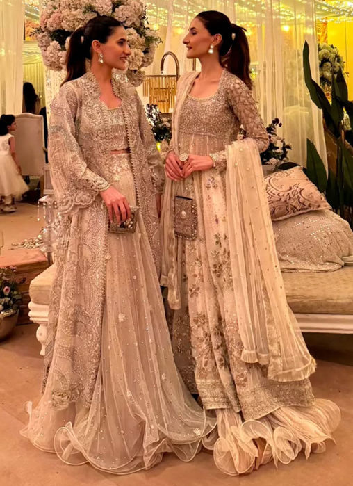 Picture of Umara And Kashaf In Sublime Ivory Ensembles