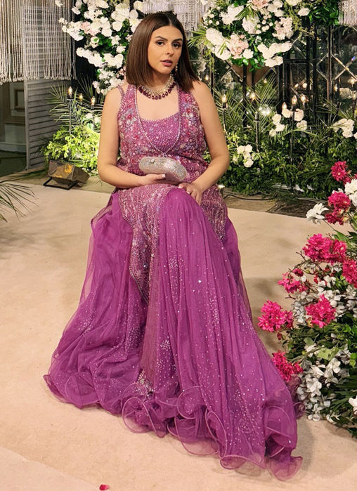 Picture of Waliya Najeeb in Hana Purple Front Open Jacket