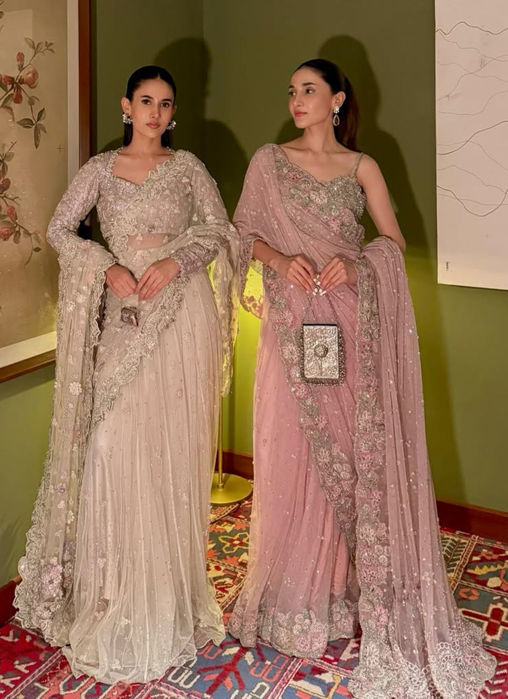 Picture of Umara And Kashaf In # FTA Pastel Sarees
