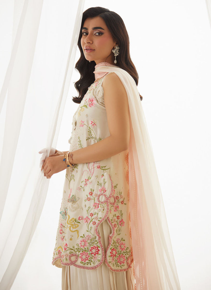 Anouk Ivory Shirt And Dupatta