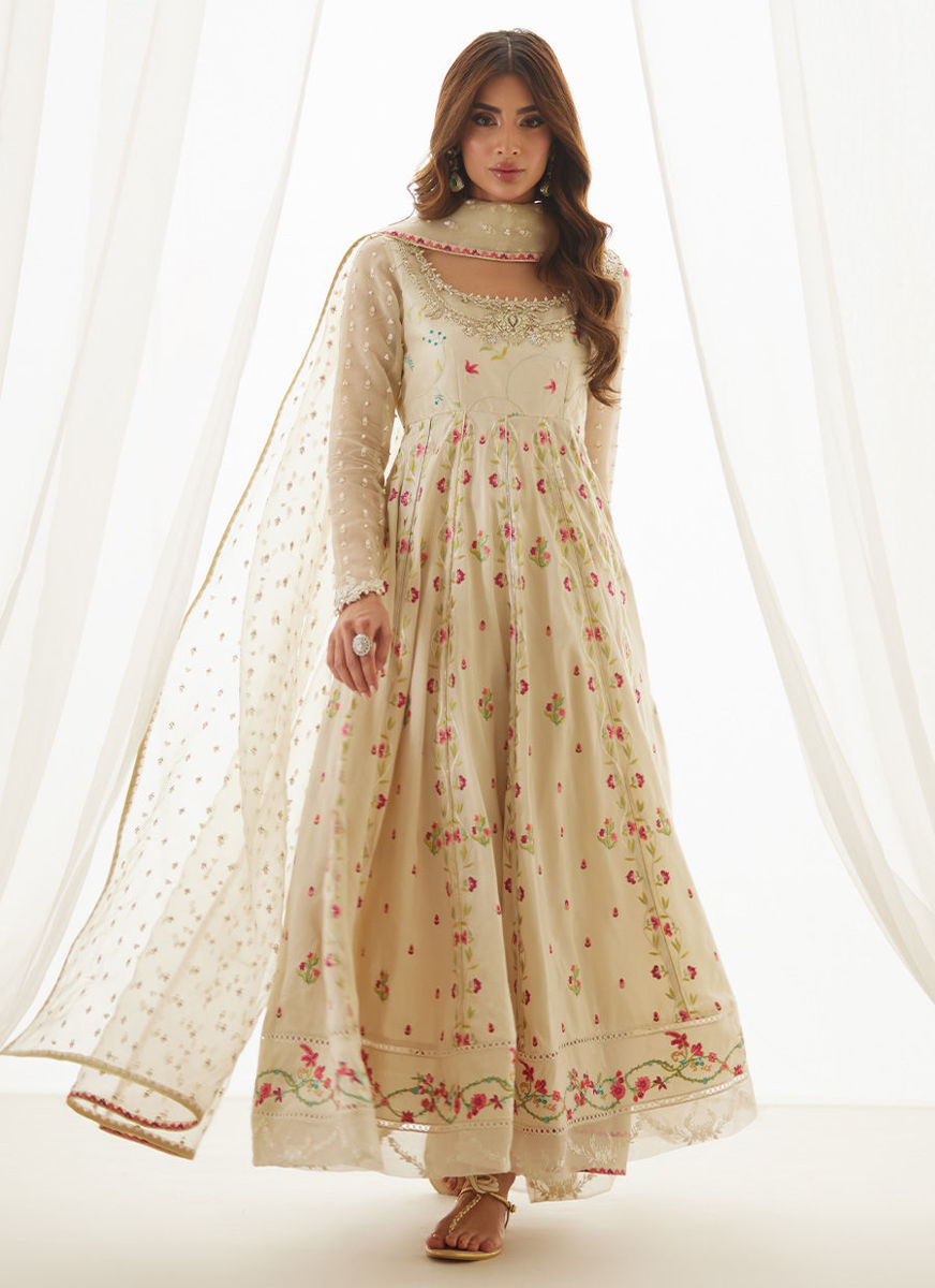 Aris Ivory Kalidaar And Dupatta