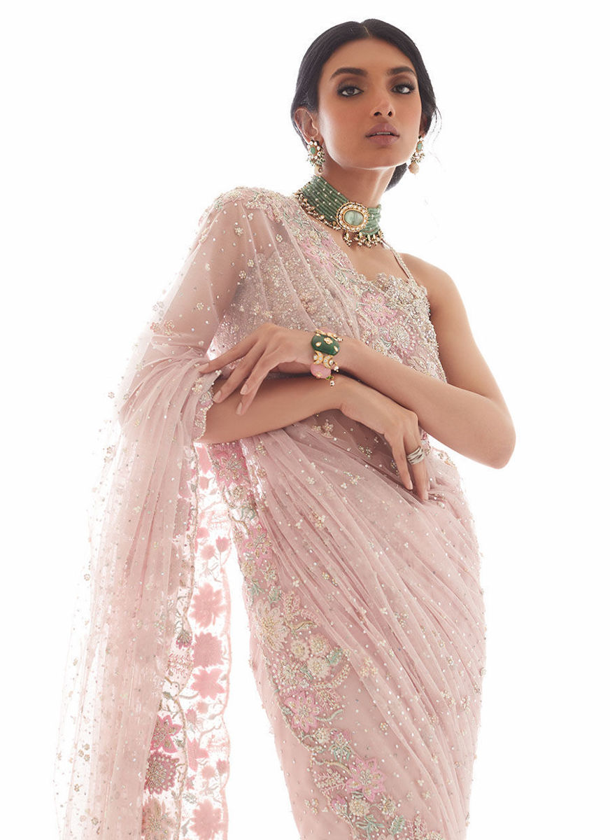 Rosa Dreamweave Saree Without Cutwork Embellished Jacket