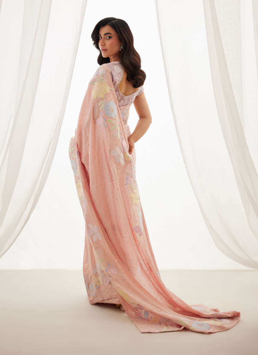 Neve Blush Saree And Blouse