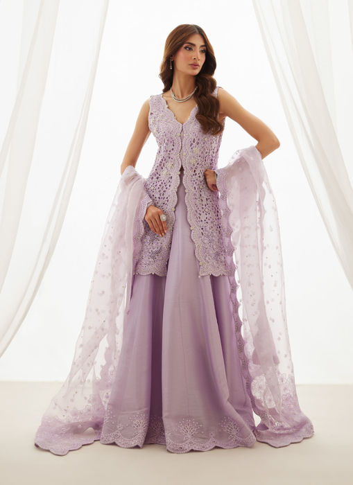 Lumi Lavender Shirt, Lehenga And Dupatta