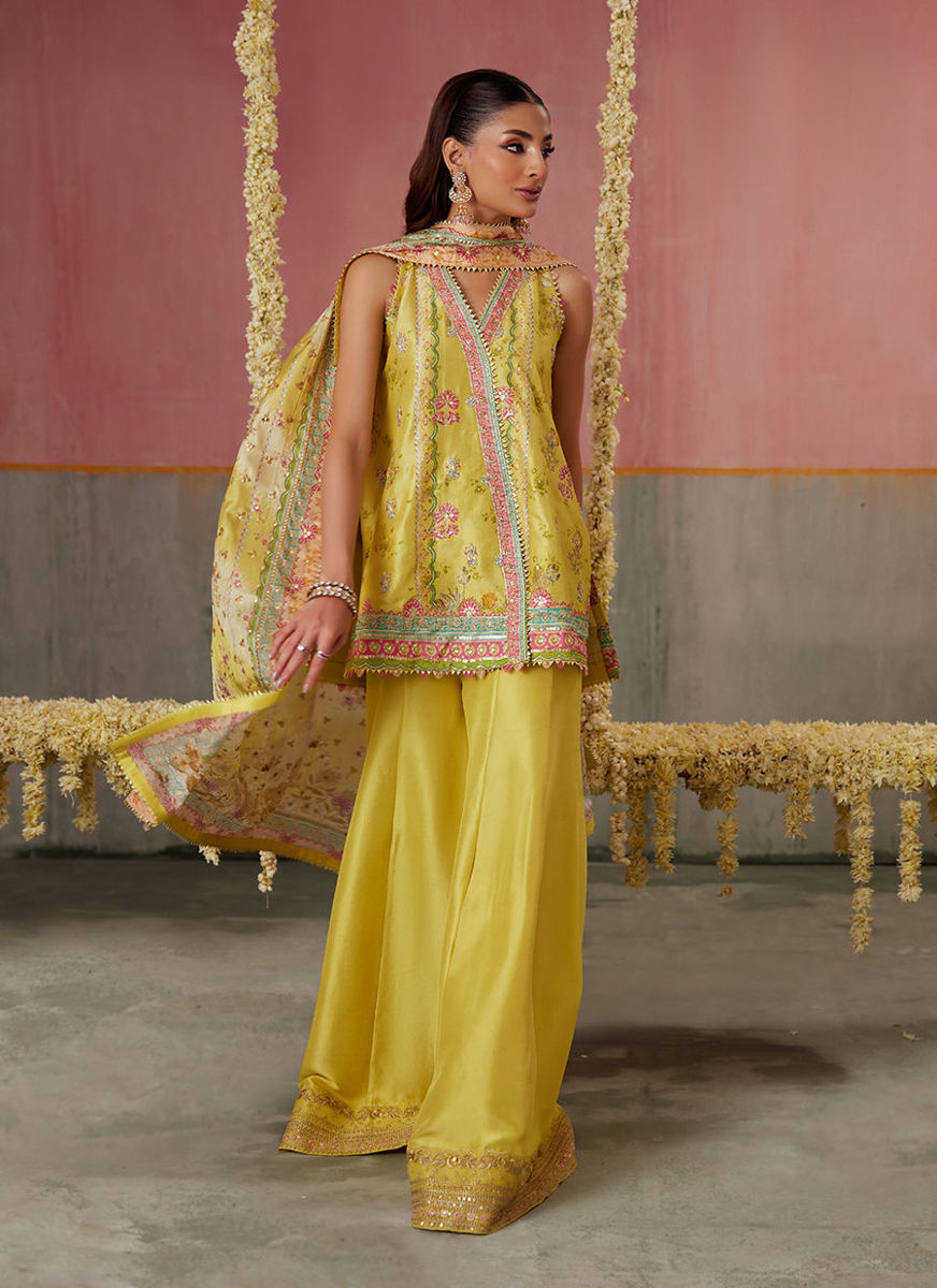 Zaria Kiwi Shirt And Dupatta