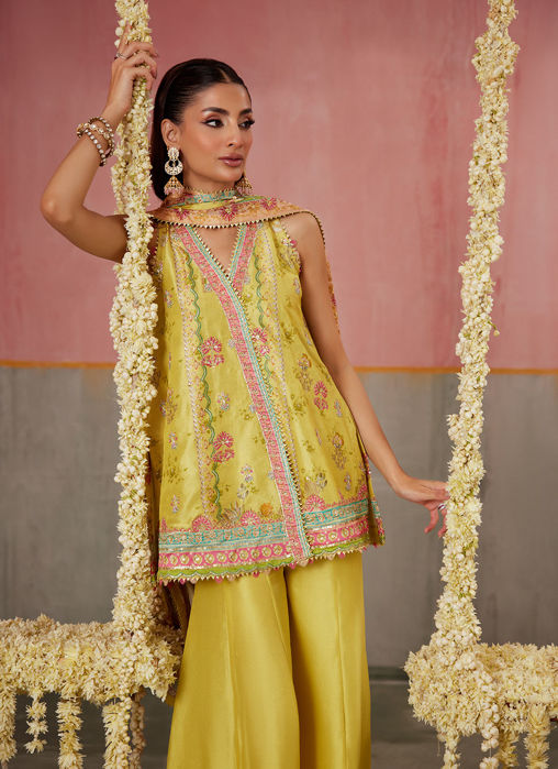 Zaria Kiwi Shirt And Dupatta