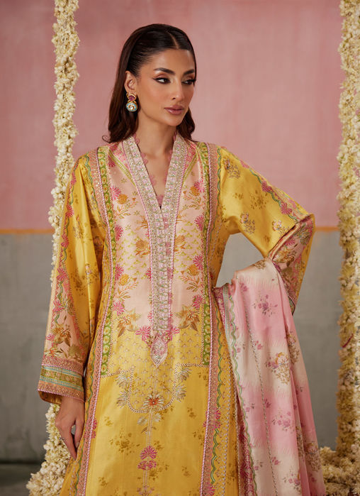 Mogra Buttercup Shirt And Dupatta