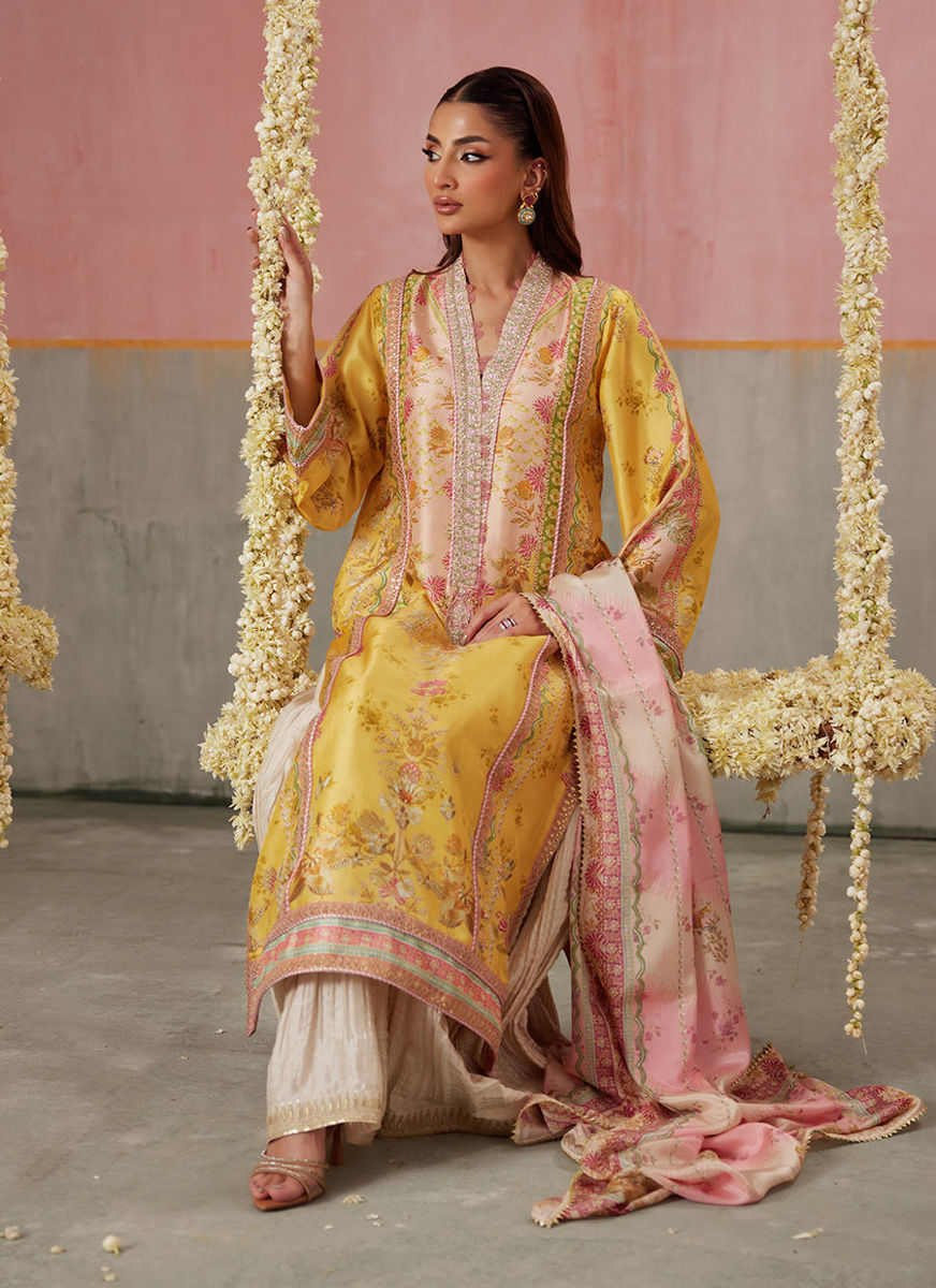 Mogra Buttercup Shirt And Dupatta