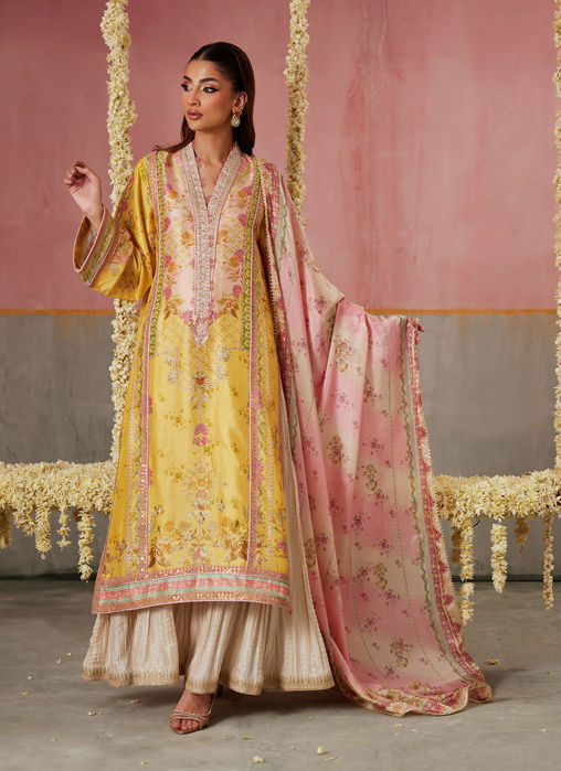 Mogra Buttercup Shirt And Dupatta