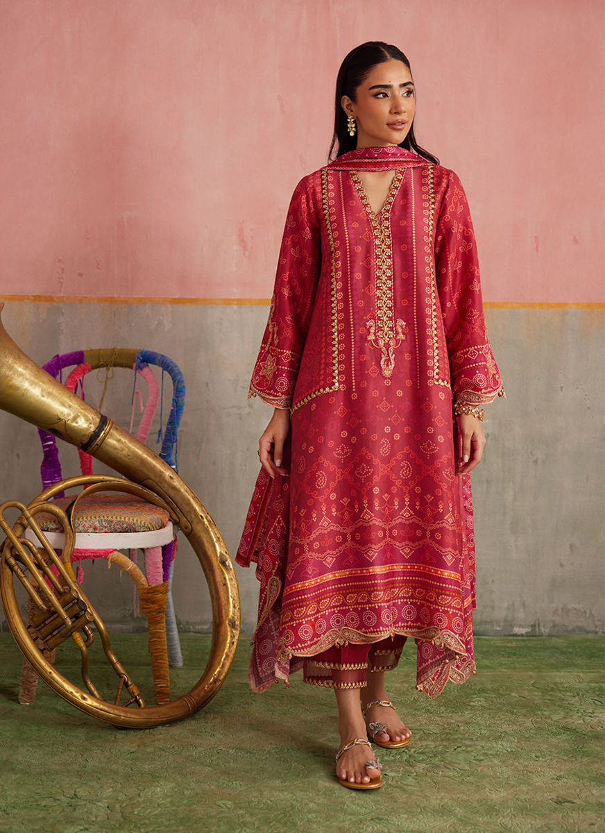 Inuki Maroon Shirt And Dupatta