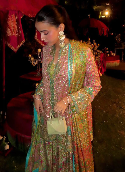 Picture of Arooba in Shae Blockprinted Dhaka and Short Jacket