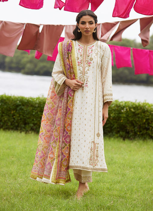 Ember Ivory Kurta And Dupatta