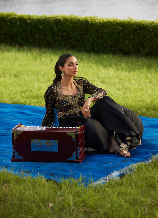 Mehzar Black Kalidaar And Dupatta