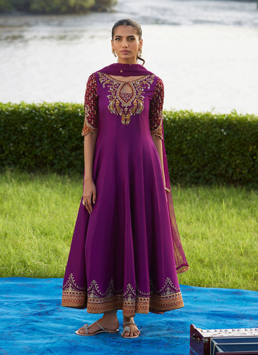 Pehil Purple And Dupatta Kalidaar