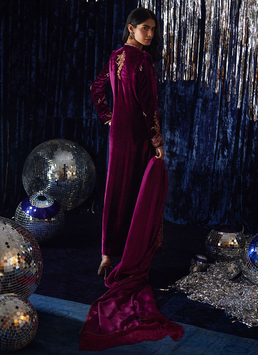 Arwen Magenta Shirt And Dupatta