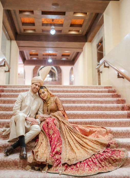 A dreamy Farah Talib Aziz bridal ensemble