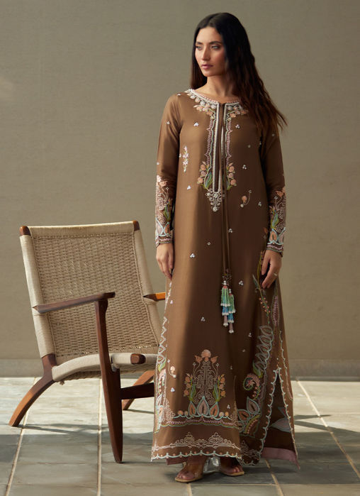Picture of Enia Espresso Silk Kaftan