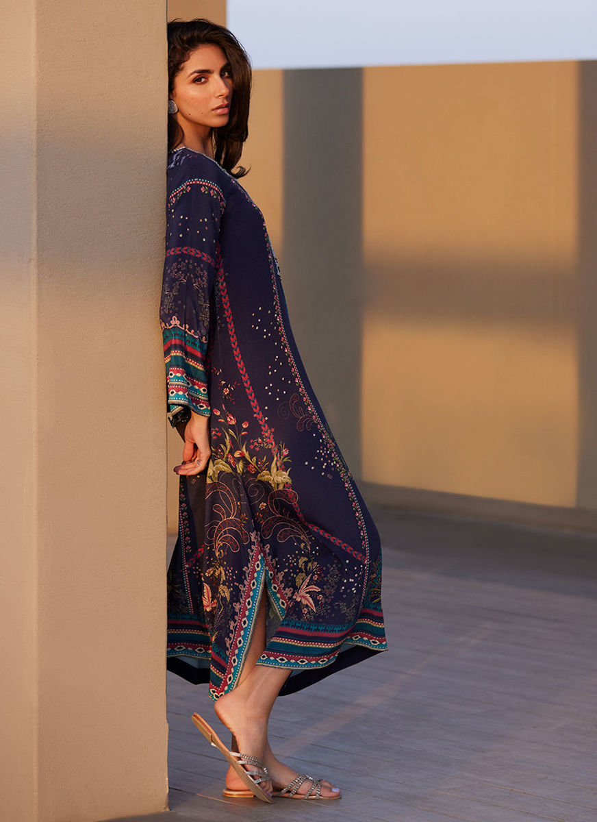 Zahara Midnight Crepe Kaftan
