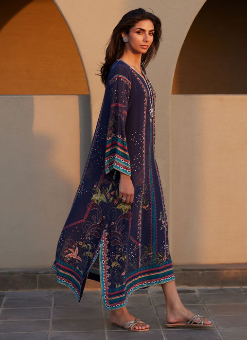 Zahara Midnight Crepe Kaftan