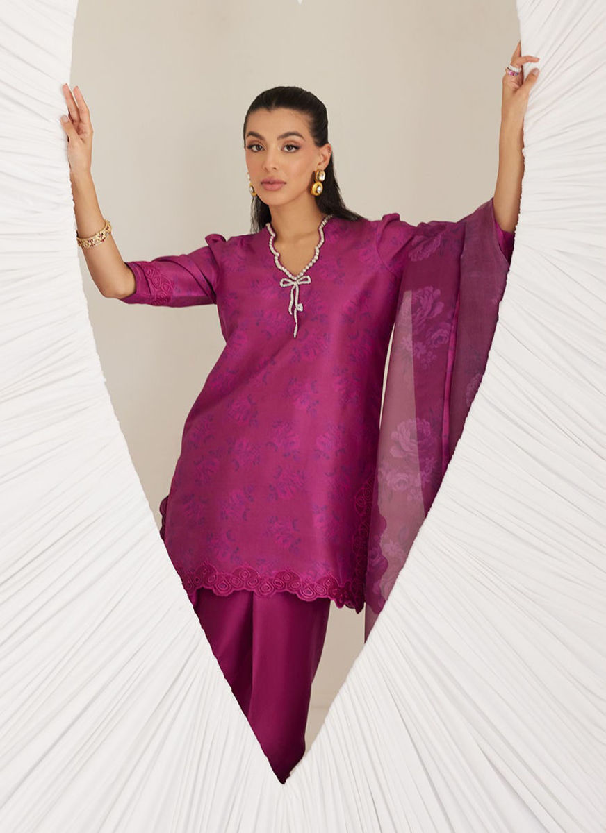 Sev Magenta (Shirt, Pants and Dupatta)