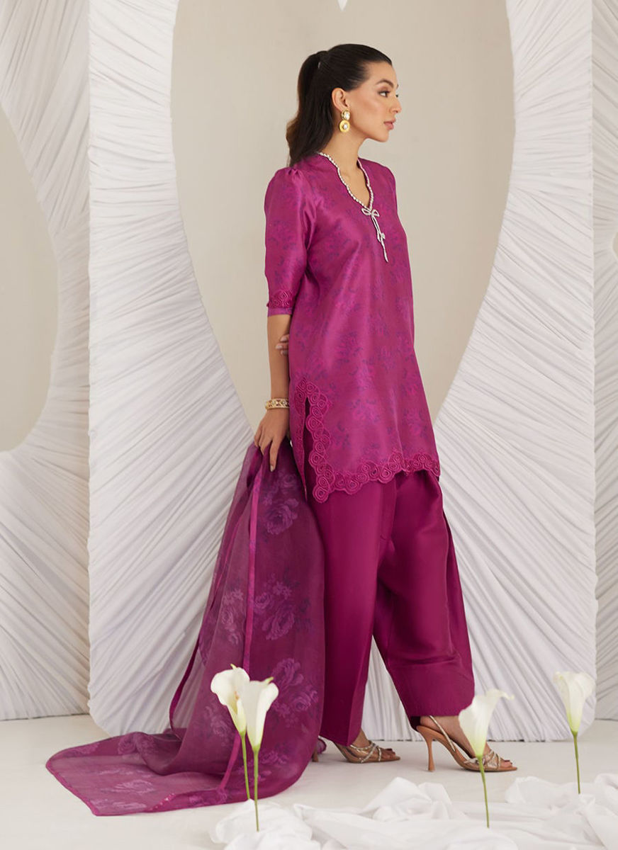 Sev Magenta (Shirt, Pants and Dupatta)