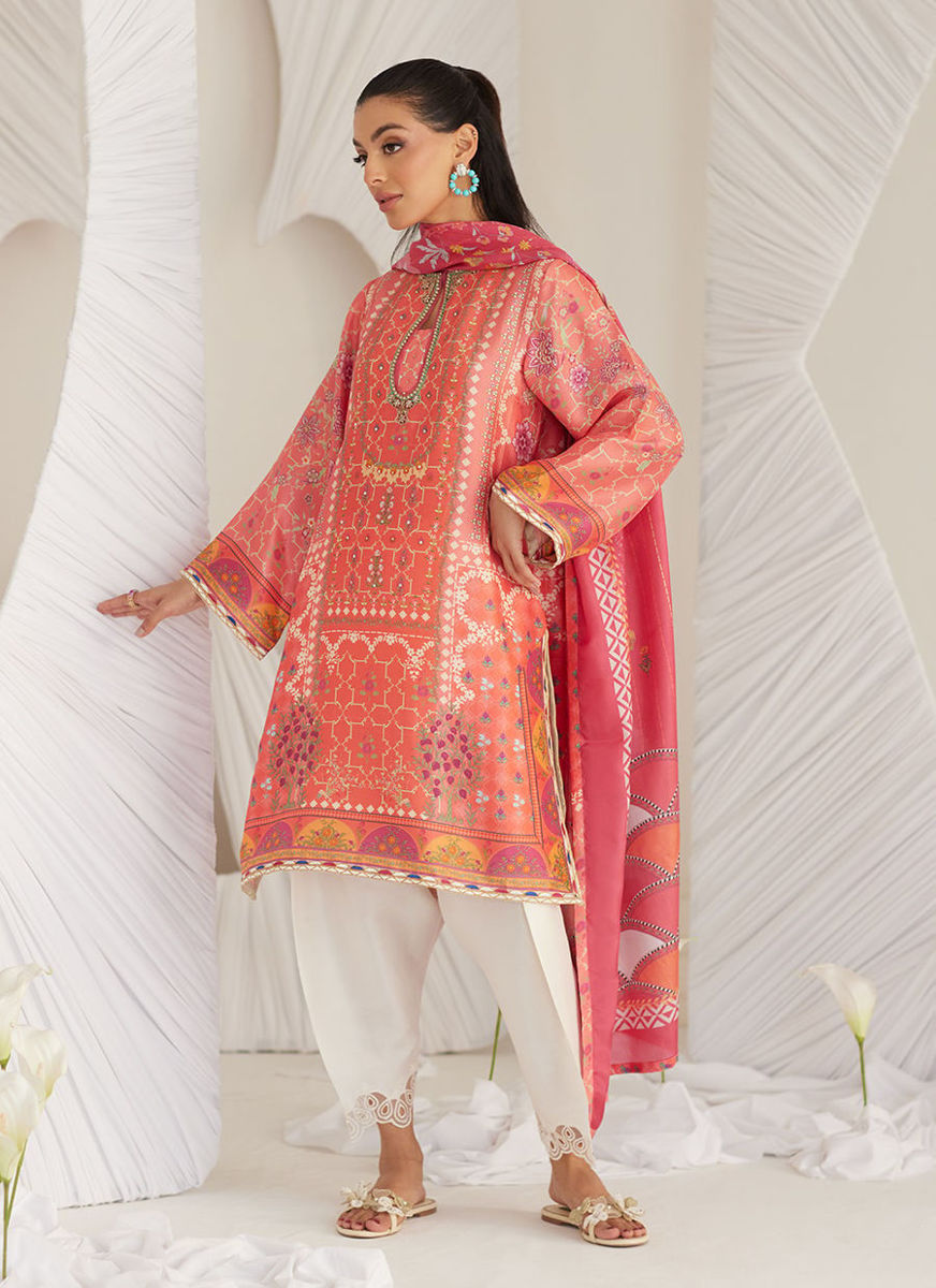 Lillia Tangerine (Shirt, Pants And Dupatta)