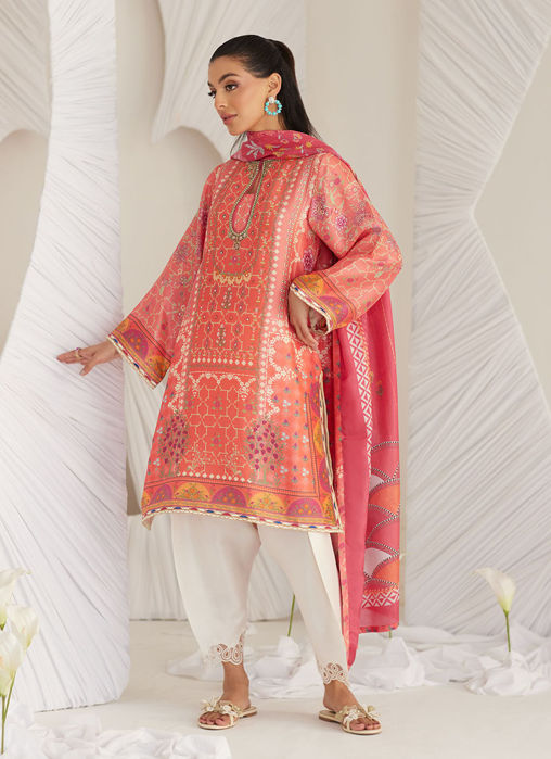 Lillia Tangerine (Shirt, Pants And Dupatta)