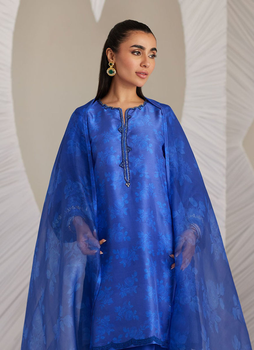 Electra Cobalt (Shirt, Pants and Dupatta)
