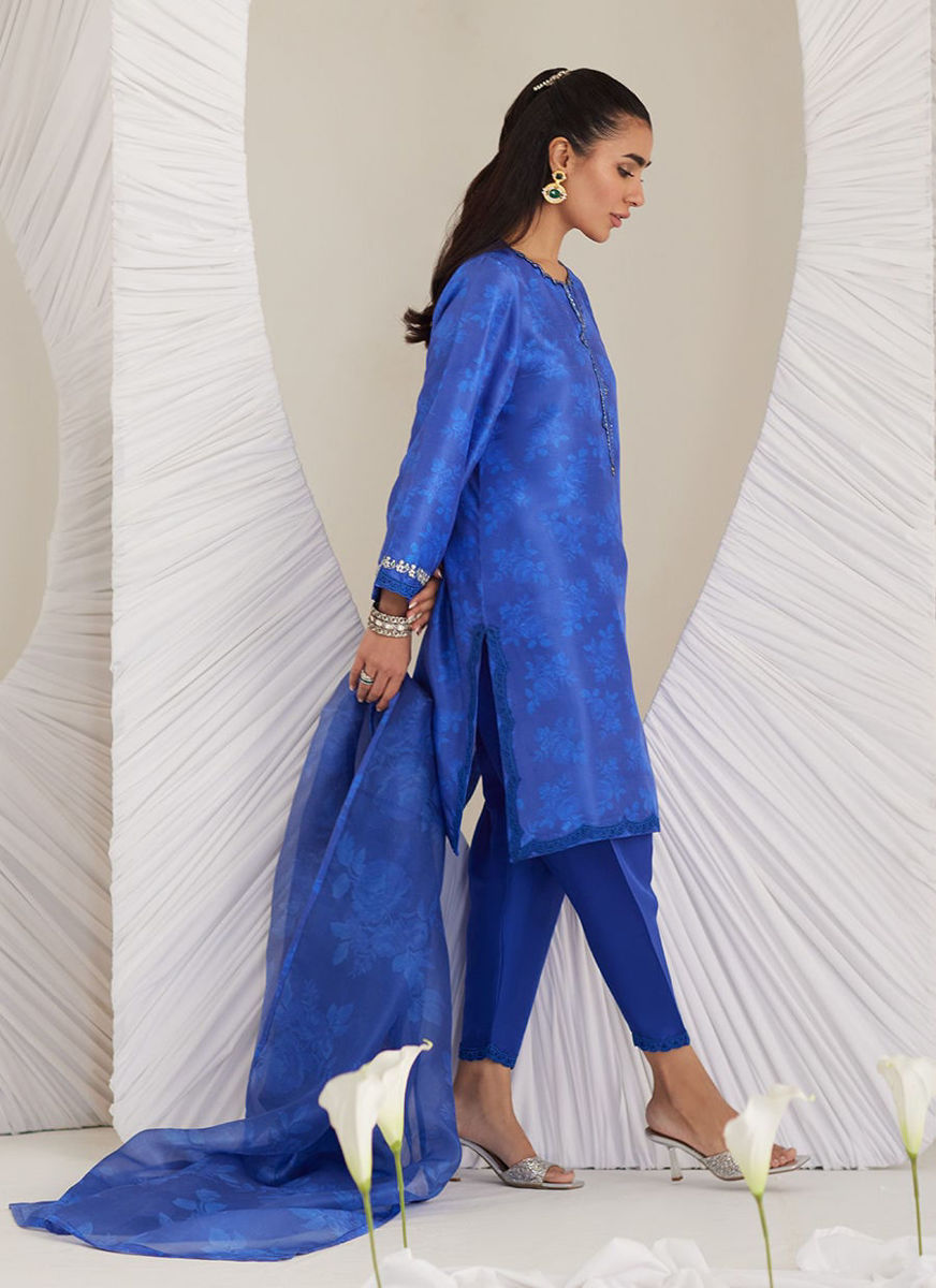 Electra Cobalt (Shirt, Pants and Dupatta)