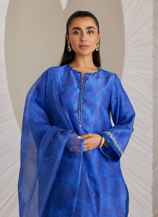 Electra Cobalt (Shirt, Pants and Dupatta)