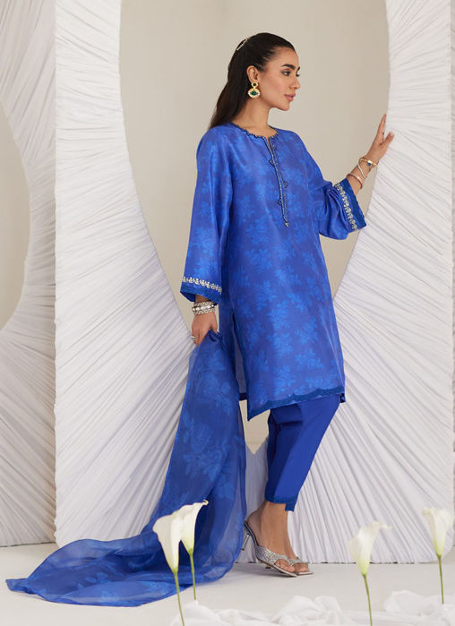 Electra Cobalt (Shirt, Pants and Dupatta)