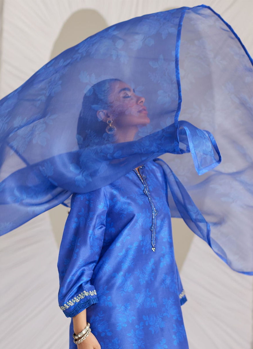 Electra Cobalt (Shirt, Pants and Dupatta)