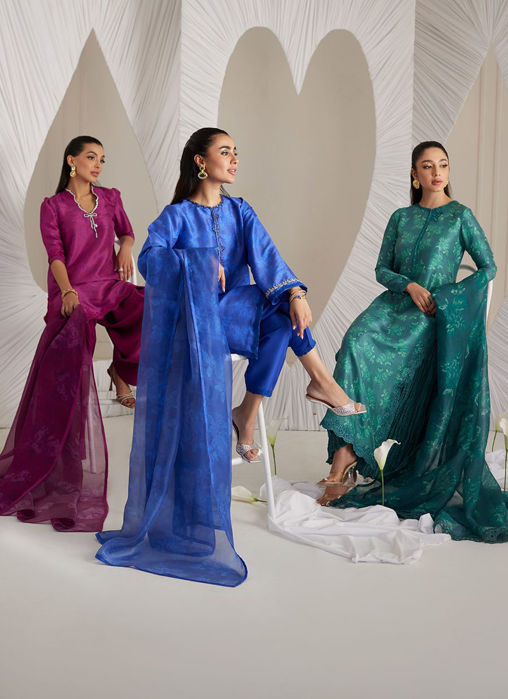 Electra Cobalt (Shirt, Pants and Dupatta)