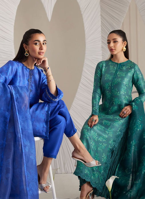 Electra Cobalt (Shirt, Pants and Dupatta)