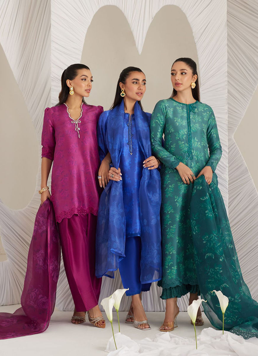 Electra Cobalt (Shirt, Pants and Dupatta)