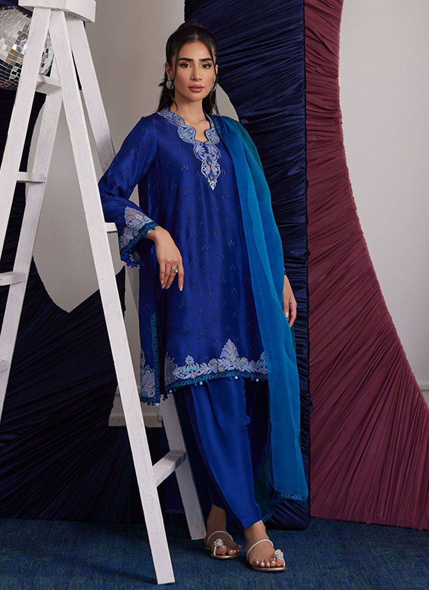 Aliza Azure (Shirt, Pants and Dupatta)