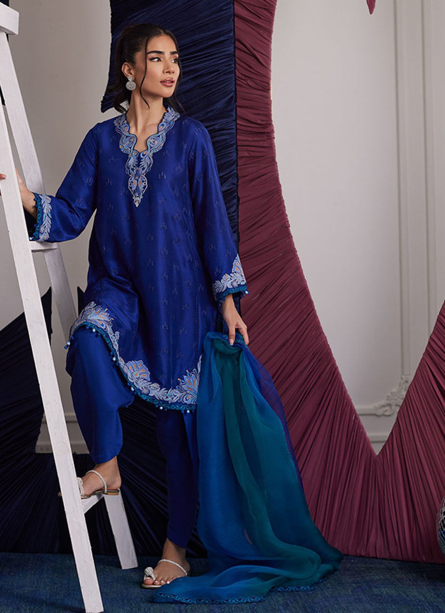 Aliza Azure (Shirt, Pants and Dupatta)