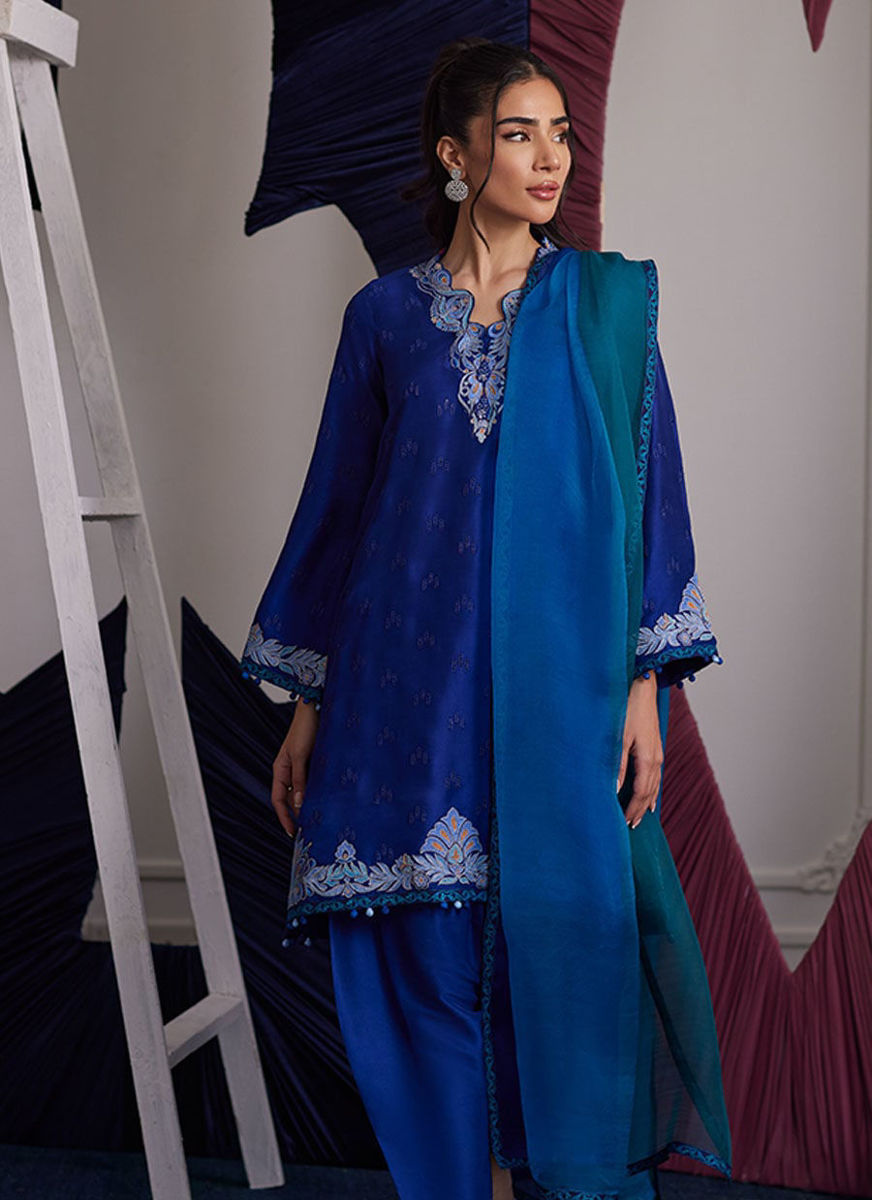 Aliza Azure (Shirt, Pants and Dupatta)