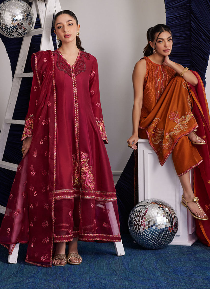 Zadie Burnt Orange Shirt Dupatta