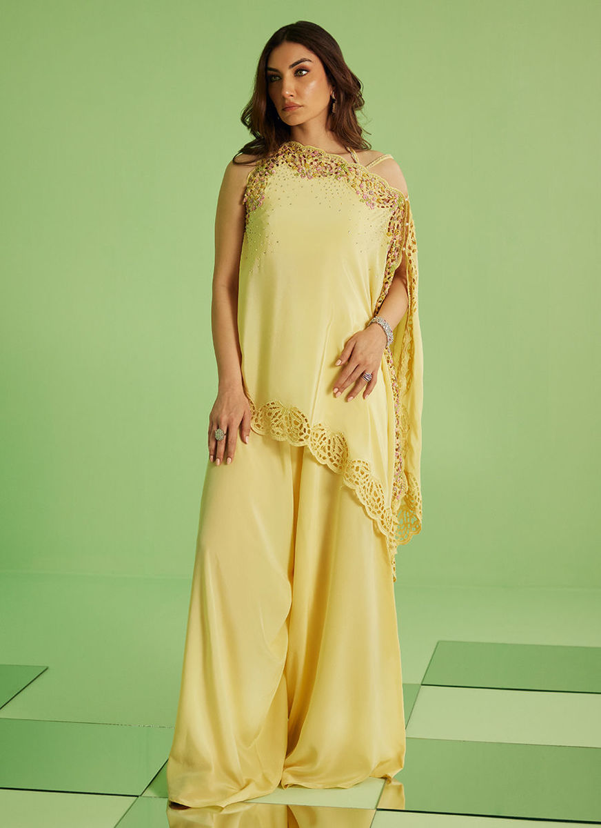 Solenne Shirt And Drape Dupatta With Pants