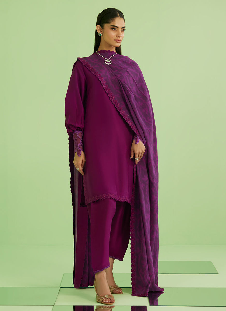Aine Short Shirt With Drape Dupatta