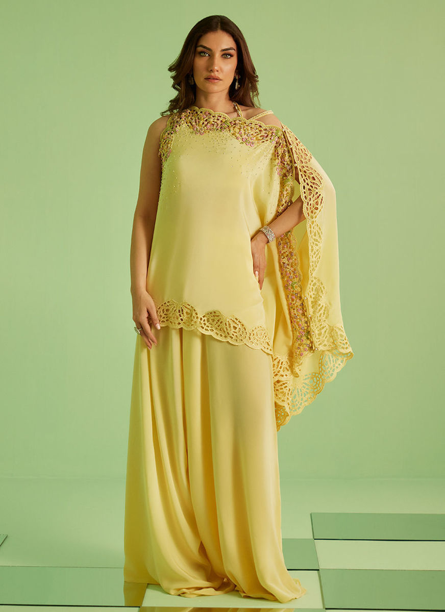 Solenne Shirt And Drape Dupatta With Pants