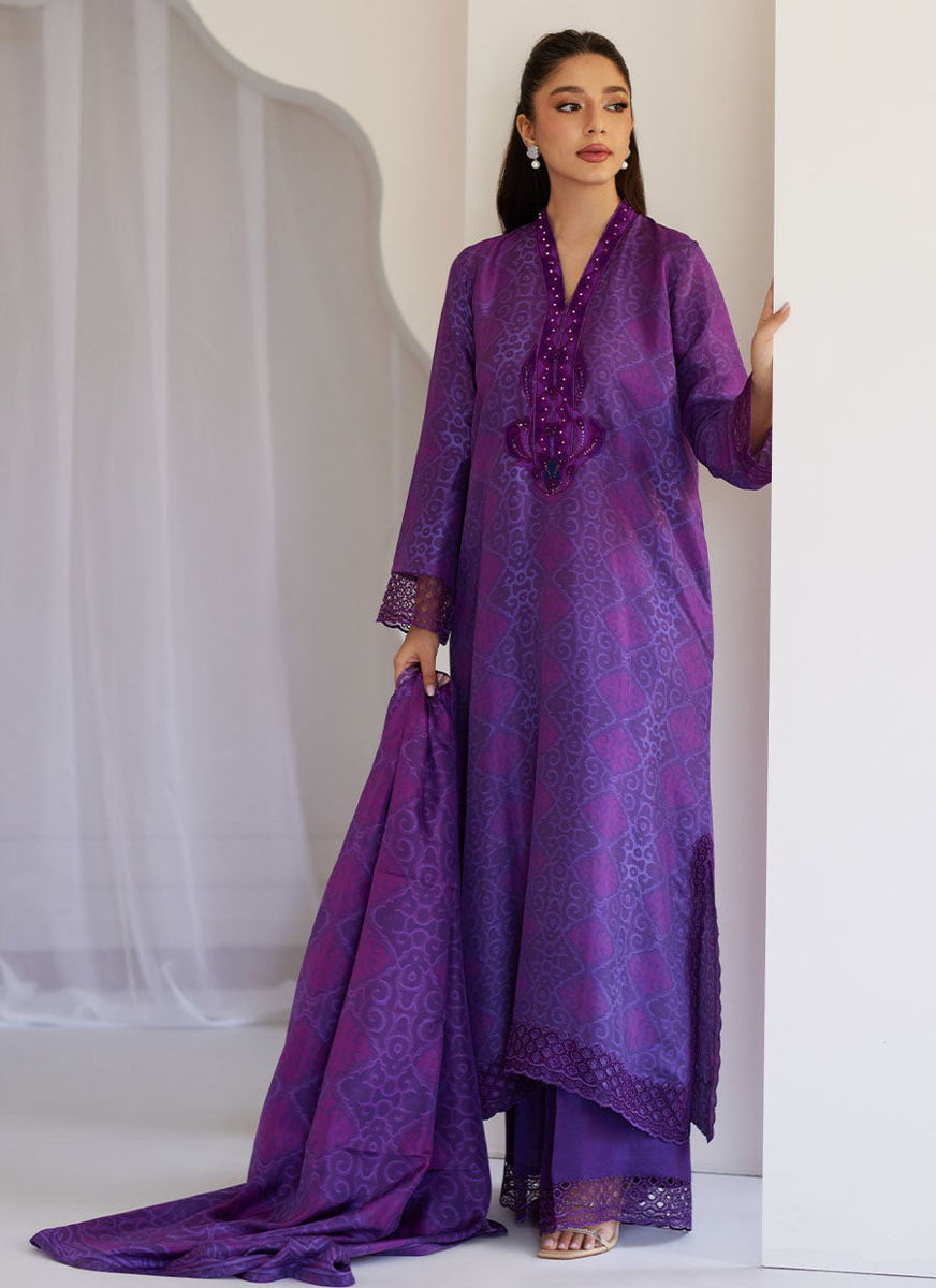 Amity Purple Shirt, dupatta