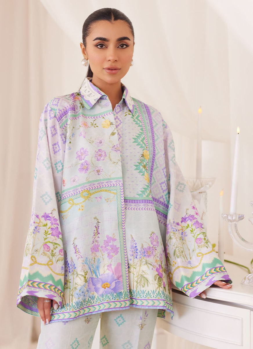 Sky Blue Matching Separates With Pants