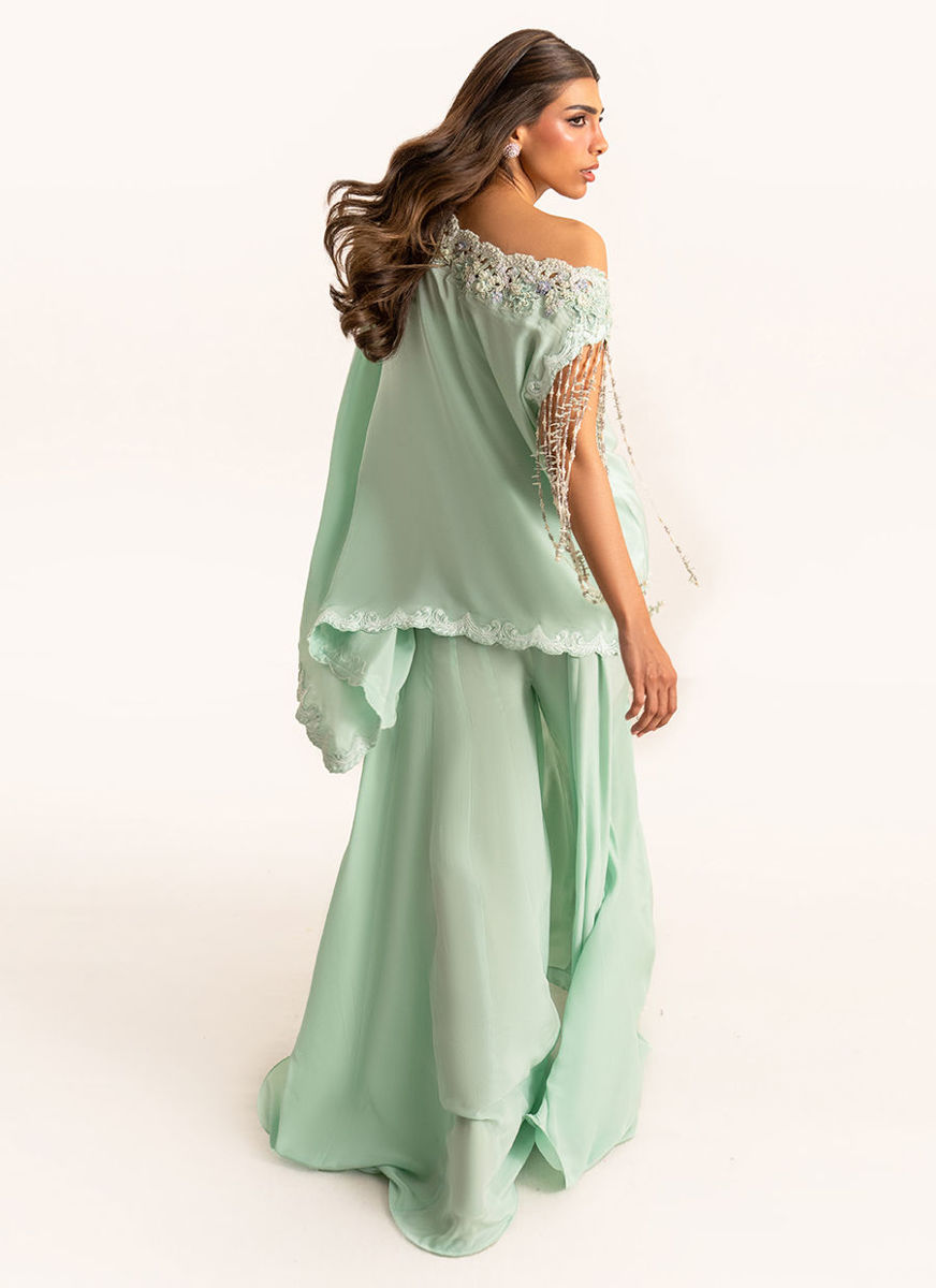 Anari Shirt And Drape Dupatta With Pants