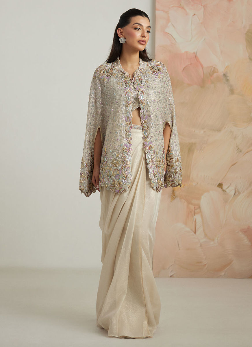 Denise Cape And Pre-Draped Skirt