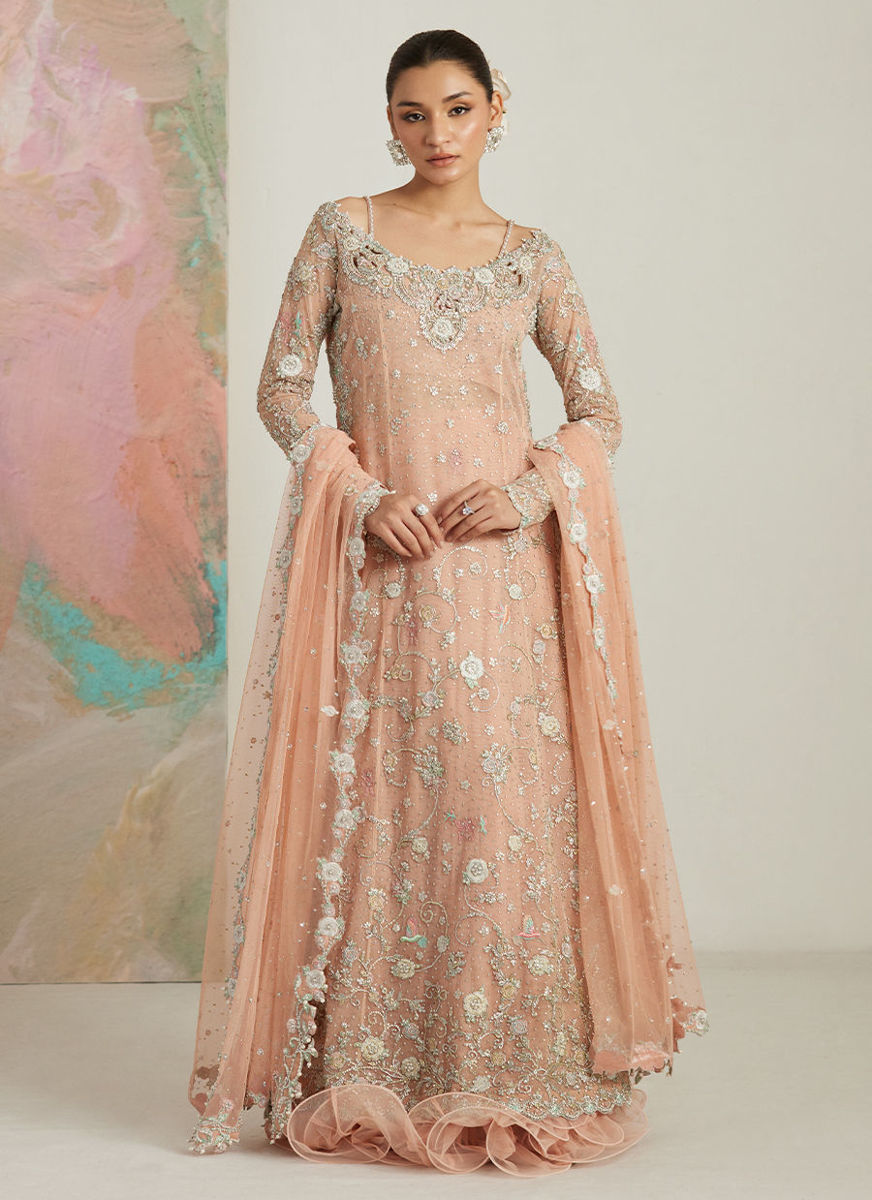 Larissa Paneled Shirt And Lehnga