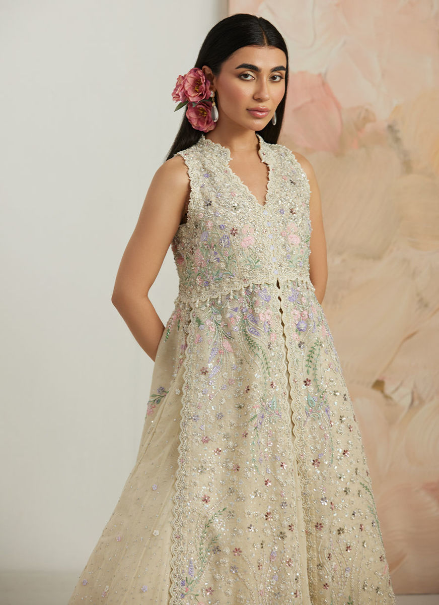 Ambika  Open-Front Jacket And Lehnga