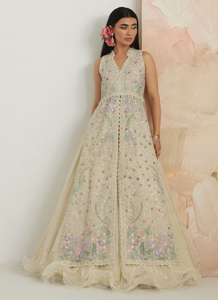 Ambika  Open-Front Jacket And Lehnga